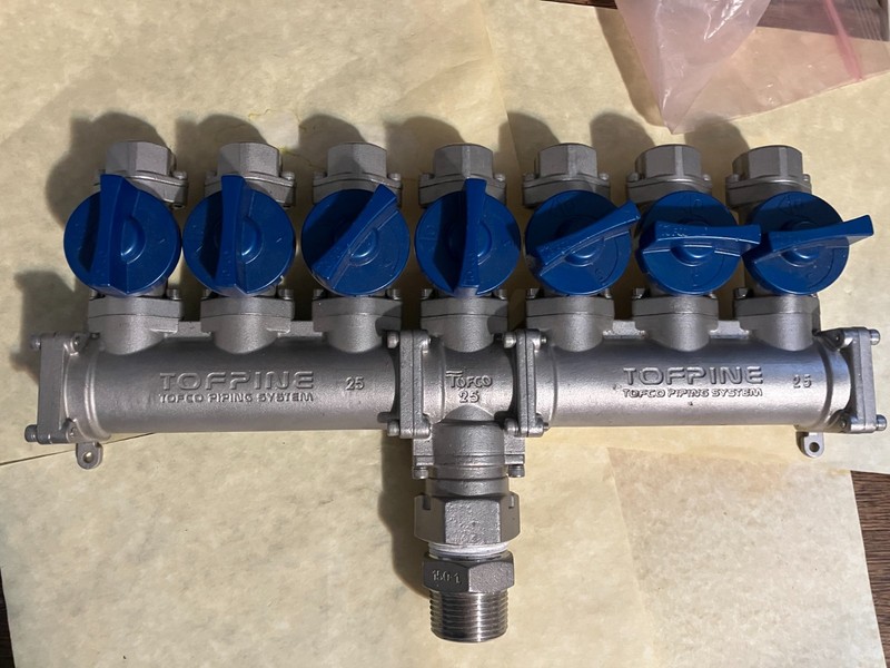 TOFPINE 25 TOFCO  Piping System Manifold Stainless Steel BSPT Threads