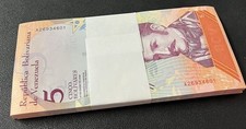 Venezuela 5 Bolivares 2018 P 102 UNC LOT 100 PCS 1 BUNDLE UNC