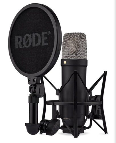 Rode NT1 5th Generation Condenser Microphone with SM6 Shockmount and Pop Filter