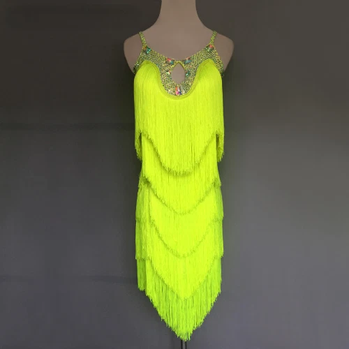 VETEMENTS Abito da ballo latino moderno per bambini adulti nuovo nappa performance abbigliamento palcoscenico