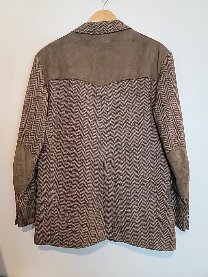 VTG Pendleton High Grade Western Wool Leather/suede Blazer Jacket Coat Mens 44 - Image 2 of 4