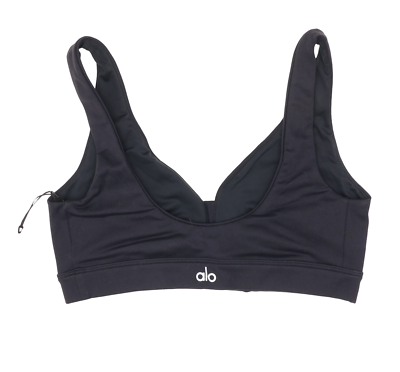 ALO L123439 Womens Black Vivid Yoga Light Support Sport Bra Size S
