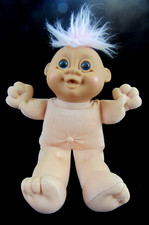 Vintage Russ Berrie Co Troll Kidz Doll Pink Hair Bright Blue Eyes 12"