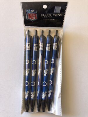 NFL Official Licensed Click Pens 5 Pack Black Ink Indianapolis Colts | eBay
