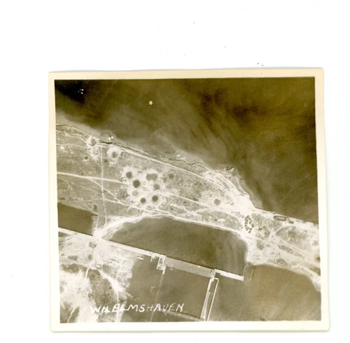 Wilhelmshaven Germany military photo aerial view  vintage photo ww2