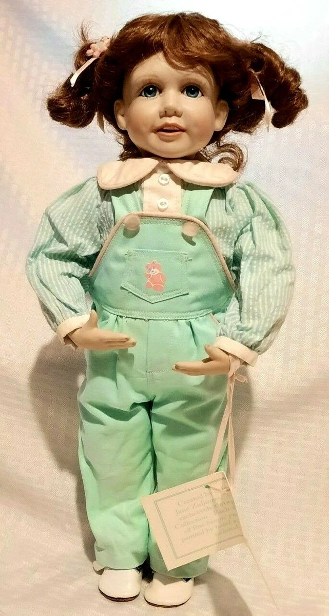 The Hamilton Collection Porcelain Doll Megan with hang tag by Jane Zidjunas