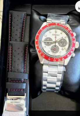 Seiko SSC945 Prospex Red Bezel Speedtimer Chronograph Watch 100m