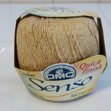 DMC Crochet Senso Metallics Gold Size 3 NEW 100 yards