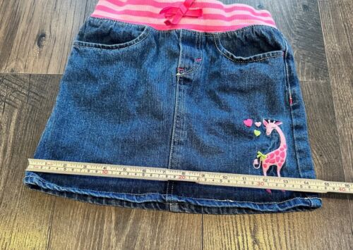 GUC 2012 Gymboree Girl's Denim Skirt with Pink Shorts, Loveable Giraffe, Size: 8 - Picture 2 of 6