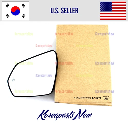 Mirror GLASS & Holder  Left DRIVER HEATED + BSD ⭐OEM⭐ Hyundai Elantra 2021-2023