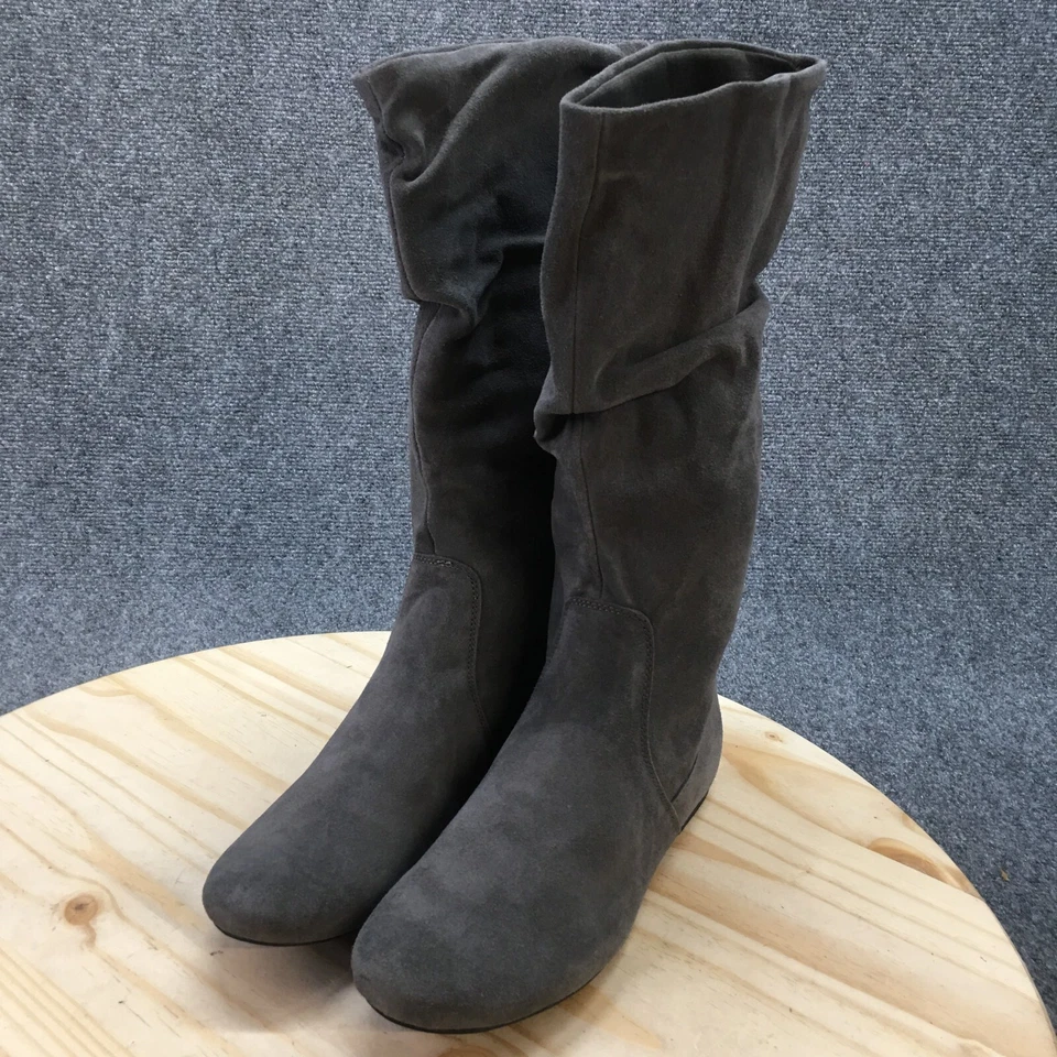 Botas Style And Co para mujer 10 M Dannii altas botas de montar gris gamuza planas Foto 3 de 4