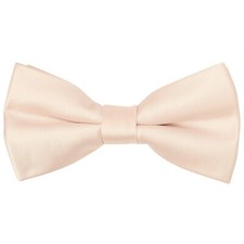 Plain Pre Tied Blush Boys Satin Bow Tie Age 18 Months-3 Years Kids Wedding Tie