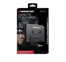 MONSTER Cassette to 3.5mm Aux Input Audio Adapter with Hands-Free Calling