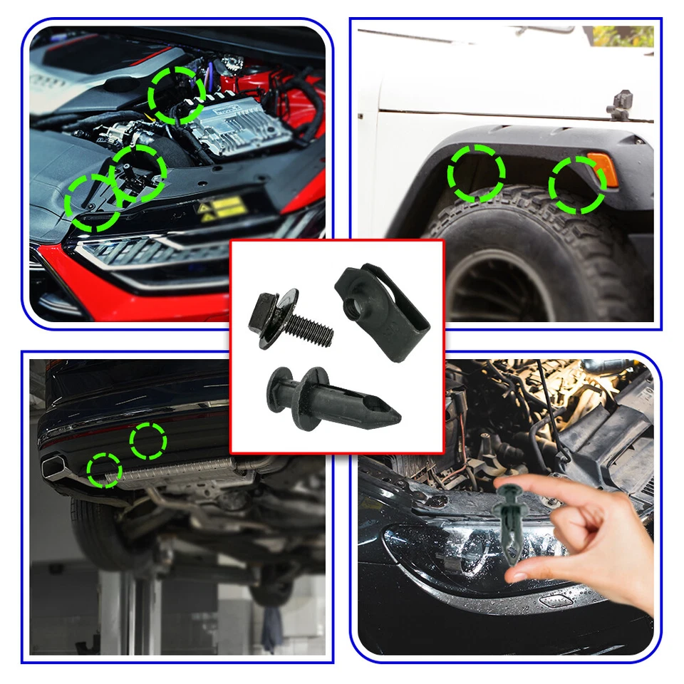 Caneca média automática 35x clipes de para-choque automático corpo parafuso extrudado porca em U para Nissan Infiniti - Imagem 4 de 4