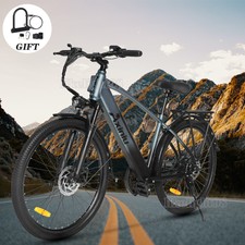 Black 750W 36V Electric Bike Mountain e bike 26" Fat Tire 25MPH for Adult