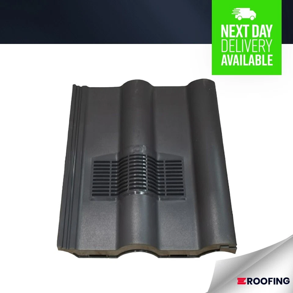 Double Roman Vent - Grey - Works with Redland, Marley, Sandtoft Tiles