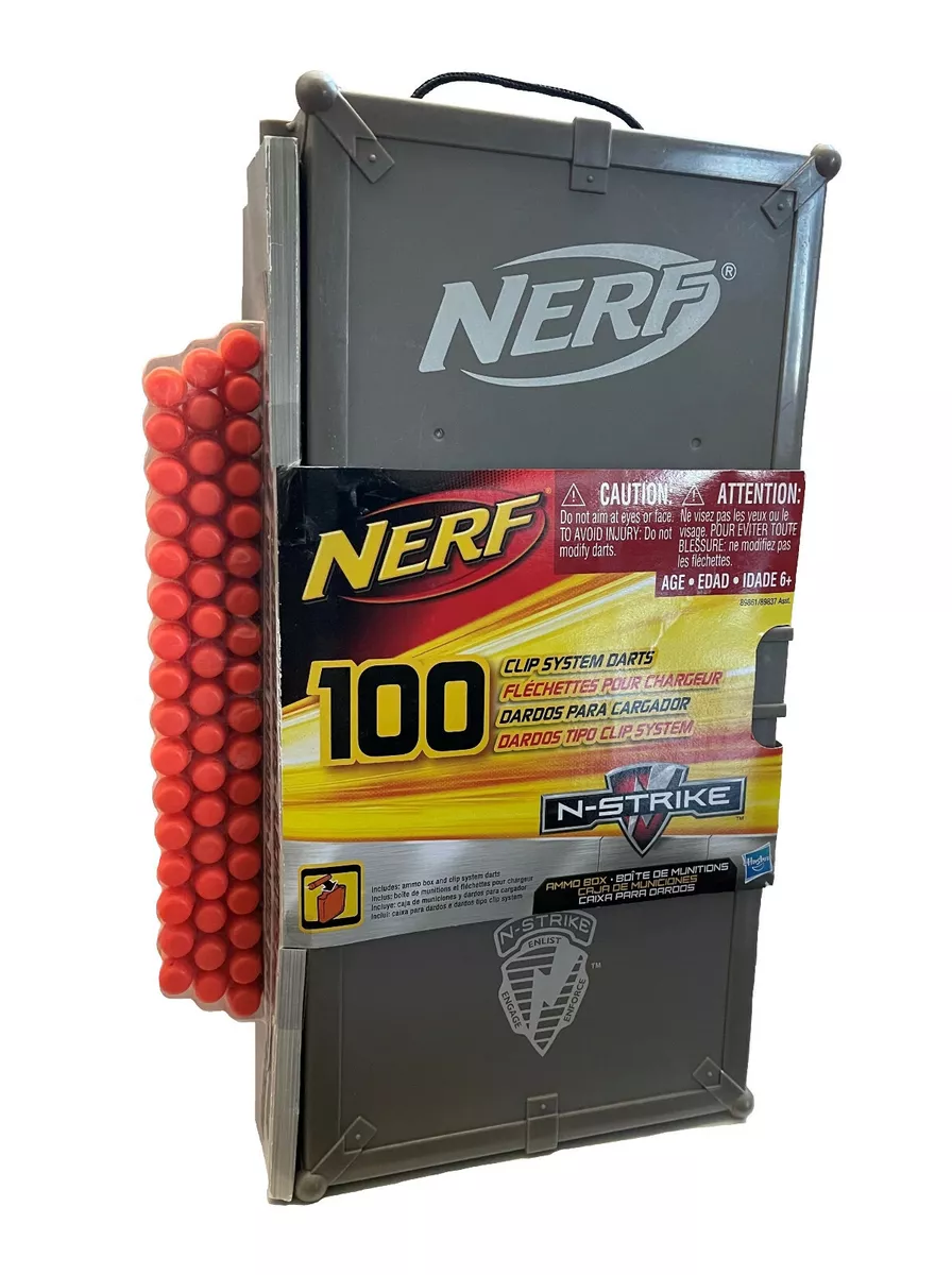 ✓Brand New Hasbro NERF N-Strike 100 Slip System Darts AMMO Box