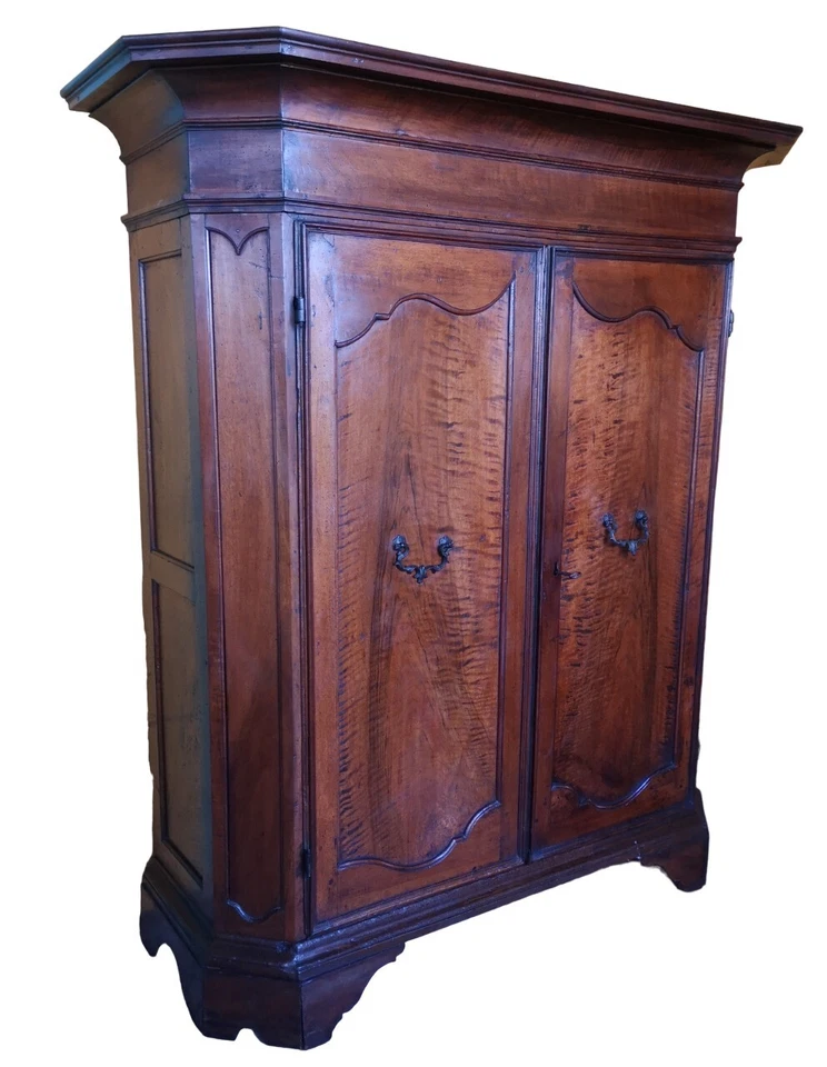 Museale Armadio Stipo Dispensa Luigi XV Parmigiano in noce - Immagine 2 di 4