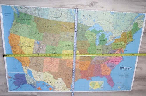 MICHELIN Map of United States Large U.S.A LAMINATED School Home School 50X32.5 - Picture 9 of 12