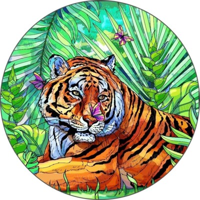 Tiger essbar Tortenaufleger Muffin Party Deko Geschenk Geburtstag Raubkatze Zoo