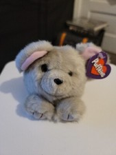 VINTAGE Swibco 1997 Puffkins Murphy Gray Mouse Puffkin Plush Toy w/ TAG