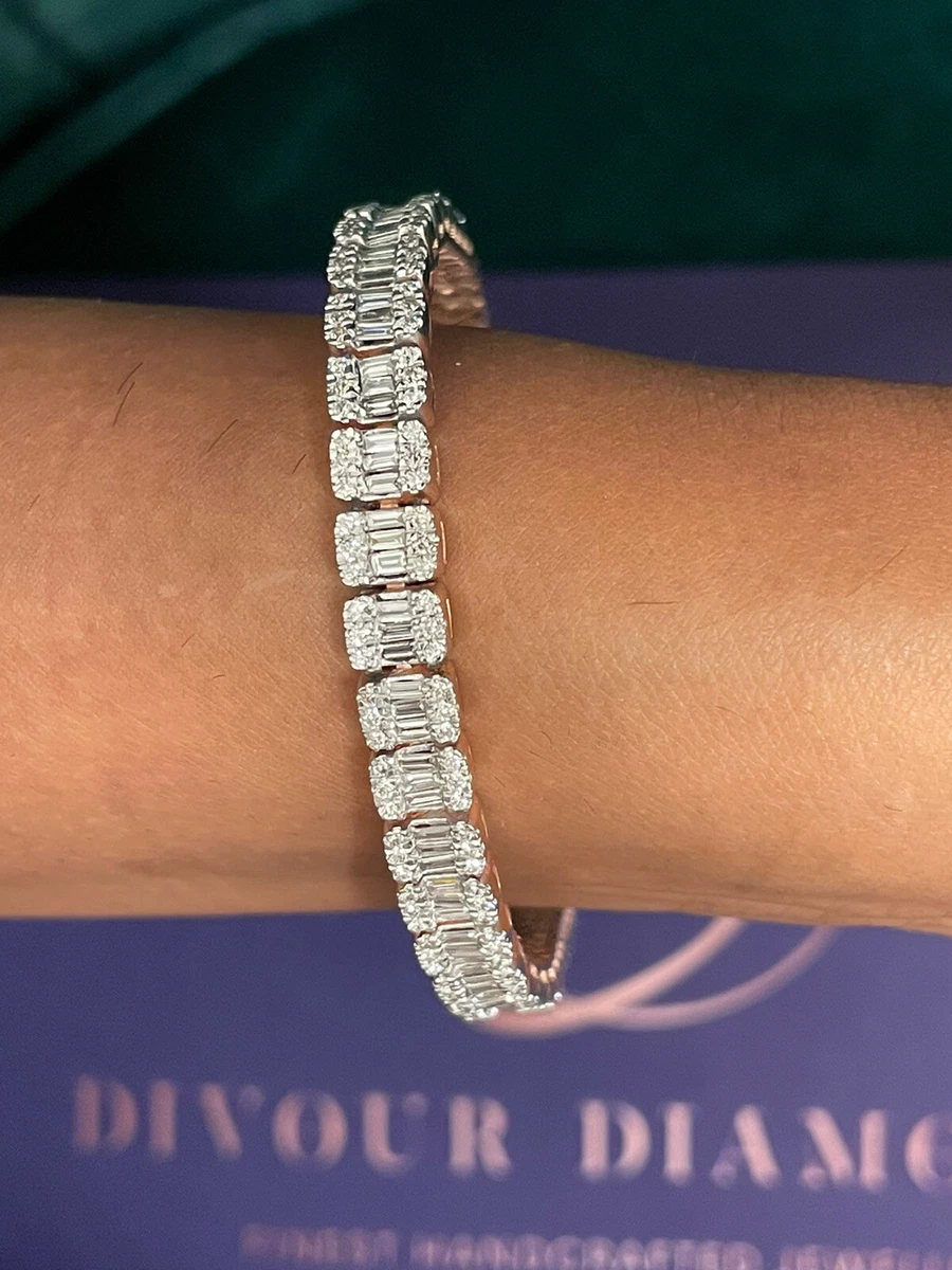 Baguette diamond deals tennis bracelet