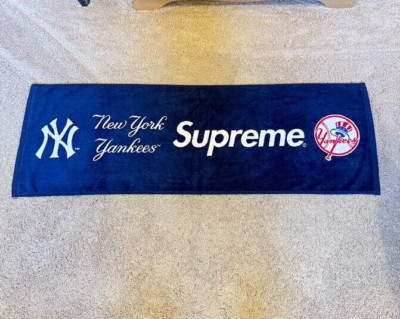 New York Yankees/Supreme タオル Supreme Box Logo NYC SS 2014 NYC Blue Yankees Towel MINT Unused | eBay