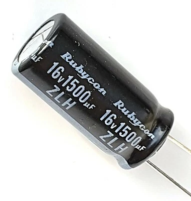 [4pcs] 1500uF, 16v Rubycon (JAPAN) ZLH 105℃ Electrolytic Capacitor -ref:a391