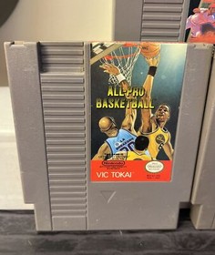 Lot of 3 Nintendo NES Sport Games: All Pro Basketball, MLB,  NBA Jordan vs Bird