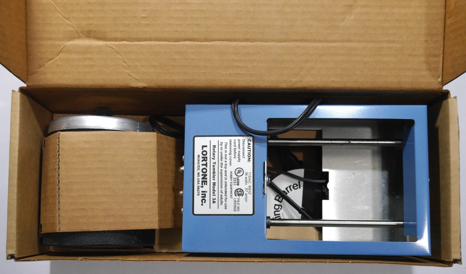 LORTONE 3A ROCK TUMBLER SINGLE BARREL 3LB USED ONCE eBay