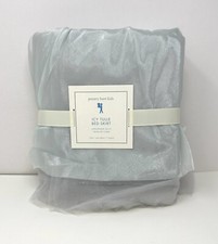 NEW Pottery Barn Kids Icy Tulle Blue Bed Skirt Twin
