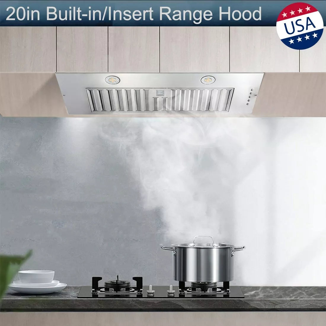 Range with built in exhaust fan deals