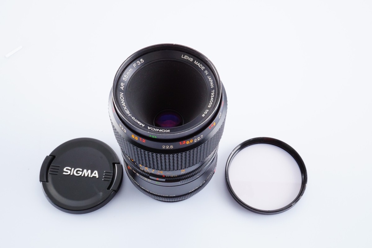 EX+++++ Konica Macro HEXANON AR 55mm F/3.5 MF Prime Lens w/ Filter