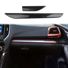 Carbon fiber style inner control dashboard cover trims for Subaru Forester 2019+
