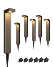 EDISHINE 6 Pack Low Voltage Landscape Lights,3000K 85LM 3.2W Waterproof Outdoor
