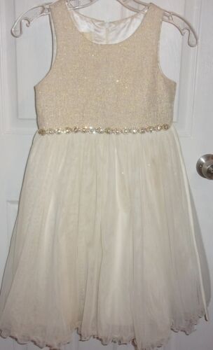 Girls size 8 American Princess, cream color special occasion dress - Picture 1 of 9