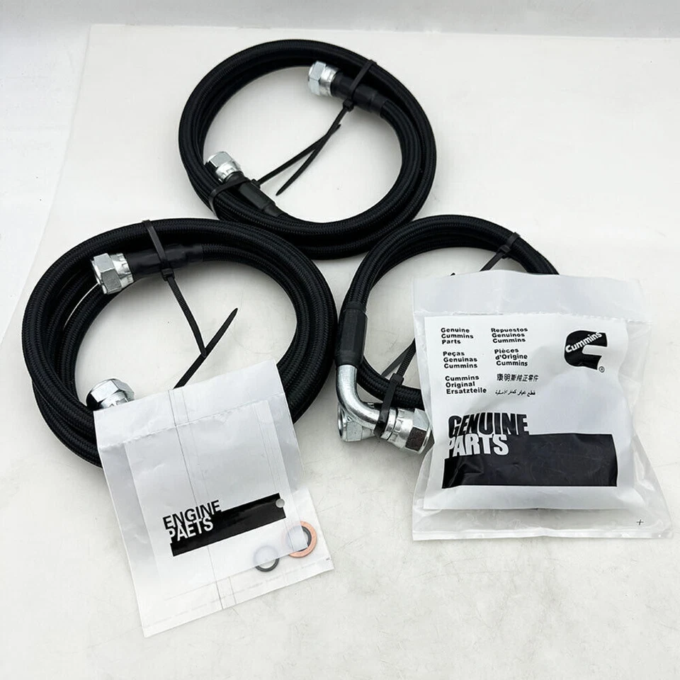 Cummins 5.9L 48RE Transmission Cooler Hoses Kit For 03-07 Dodge Ram 2500 3500 US - Image 4 of 4