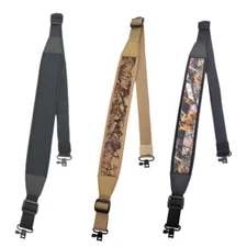 Tactical Two Point Rifle Gun Sling With Swivels Adjustable Shoulder Padded Strap