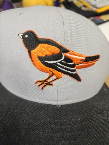 Vintage Baltimore Orioles Hat Cap 7 Gray Wool MLB Baseball New Era Pro Model - Picture 7 of 11