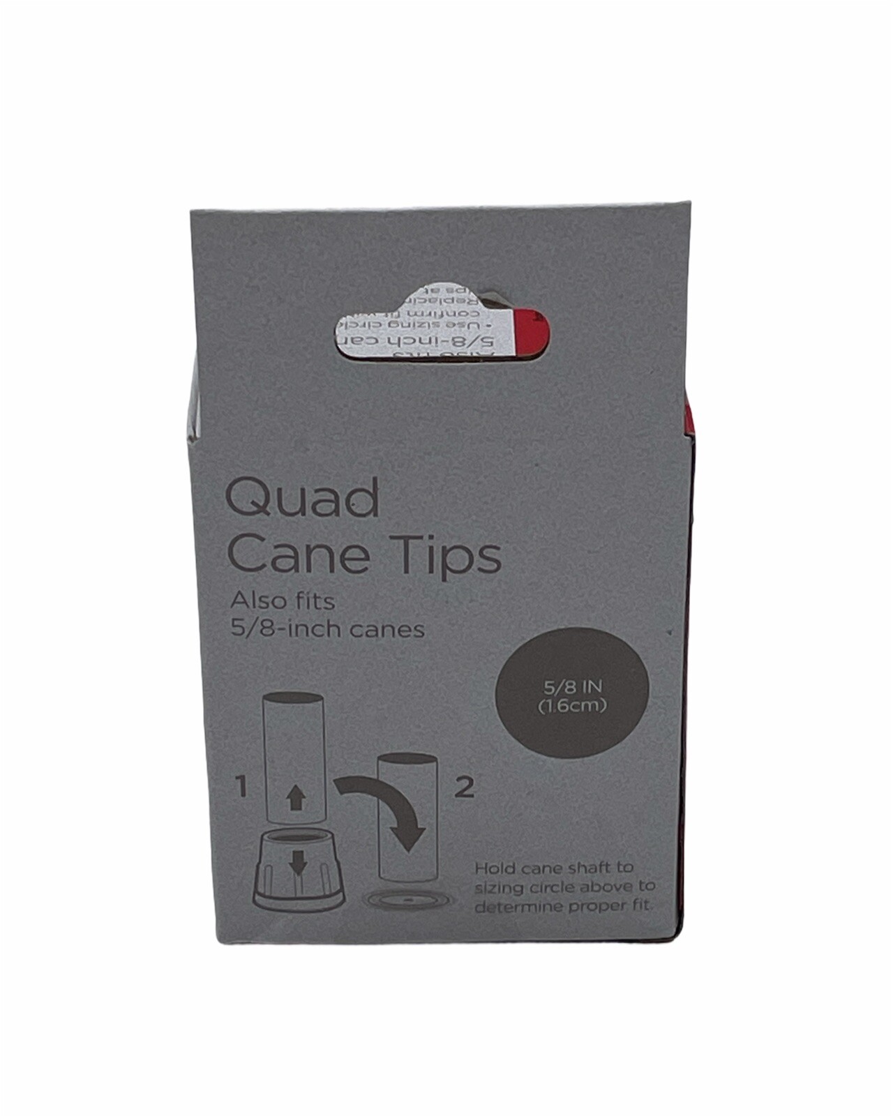 EQUATE Quad Cane Tips Fits 5/8" Diameter Natural Rubber 1pair for sale
