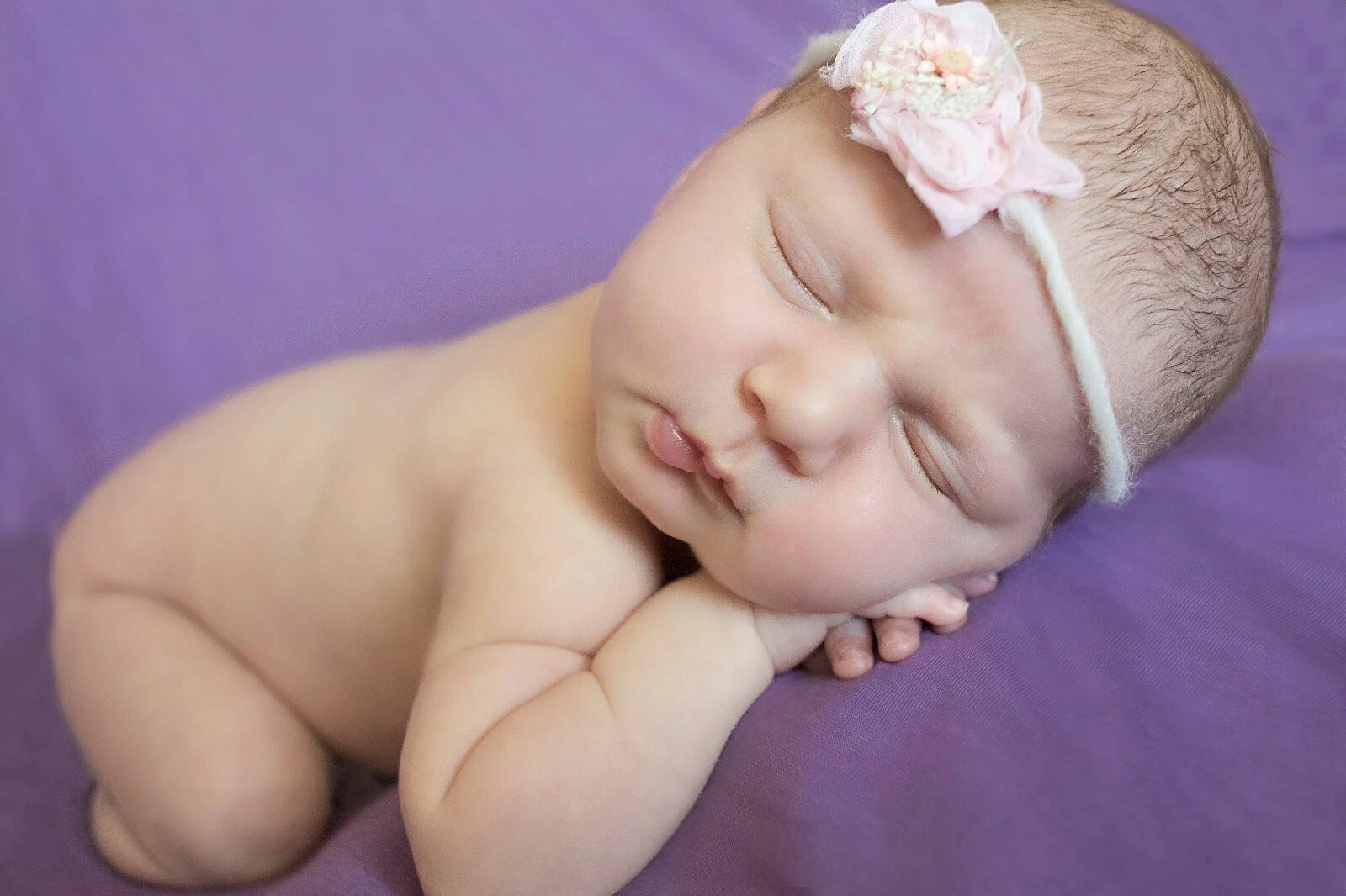 Newborn Photo Prop: Plum Bean Bag Blanket for Newborn Photo Shoot