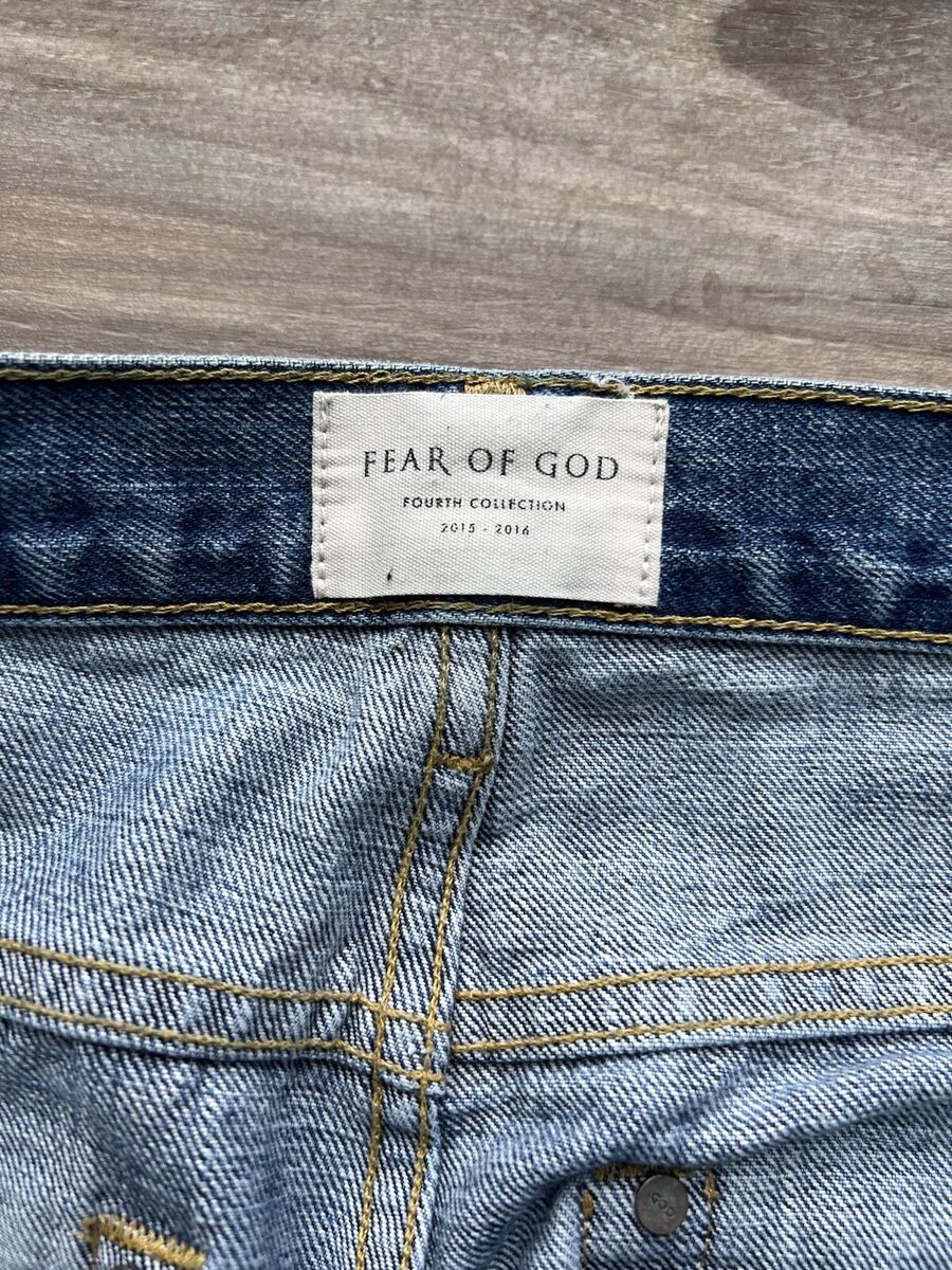 Fear of God Fourth 4th Collection Selvedge Indigo Denim Jeans Size 32  Authentic