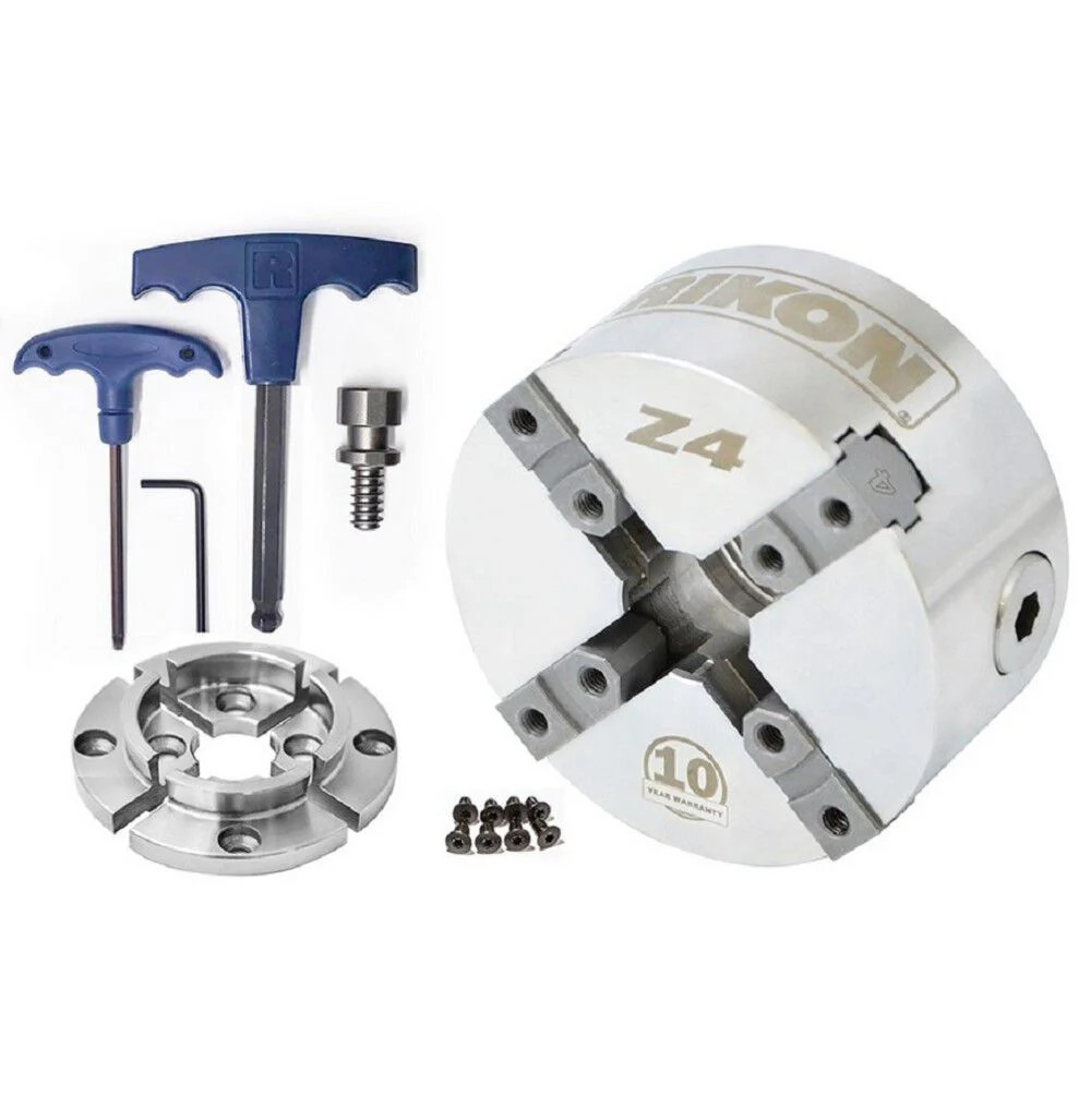 Токарный патрон и кулачковая головка Rikon Z4 с прямой резьбой 37690₽