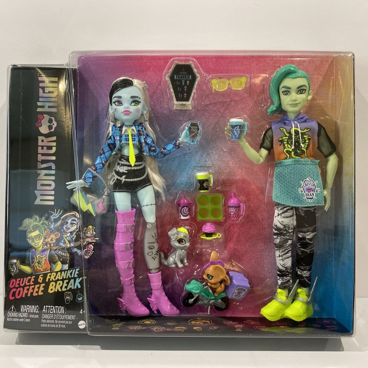 未開封◇モンスターハイ◇デュース&フランキー　コーヒーブレイク　セット　2022 Monster High Deuce And Frankie Stein Coffee Break Fashion