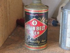 GRAIN BELT. "THE FRIENDLY BEER "  COLORFUL SOLID.  CONE TOP