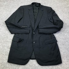 Dior Suit Jacket Mens EU 52 Black Wool Two Button Regular Fit Italy Formal