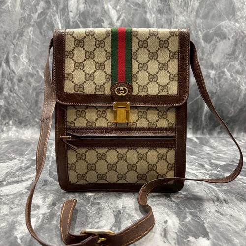 GUCCI Schultertasche GG Sherry Line Braun Vintage Original Aus Japan - Bild 22 von 24