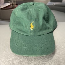 Polo Ralph Lauren Hat Cap Youth 5-7 Adjustable Strap Back green Pony Logo Preppy