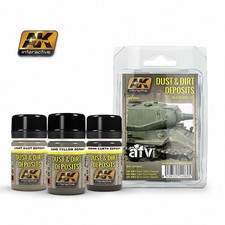 AK Interactive Dust and Dirt Deposits Weathering Set