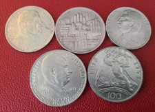 Lot Silber Tschechoslowakei Korun  Ceskoslovensko, Stalin, Gottwald, Masaryk etc